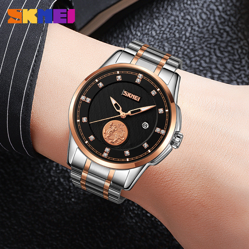 9321 Reloj Skmei para caballero pulsera de metal