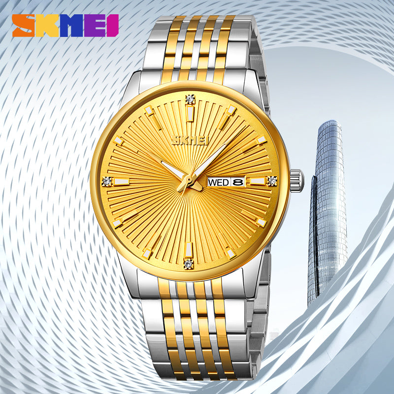 9323 Skmei Reloj para Hombre Pulsera de Metal Análogo