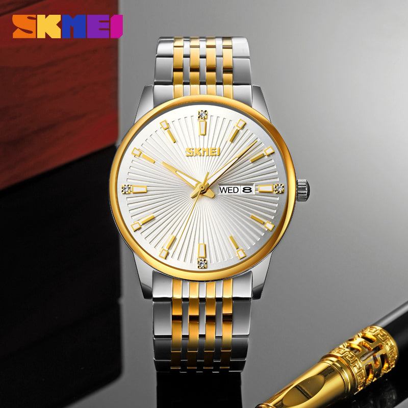 9323 Skmei Reloj para Hombre Pulsera de Metal Análogo