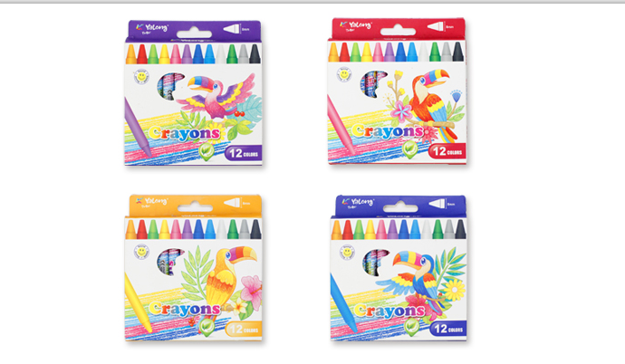 Crayones de cera 12 colores Yalong YL95087-12