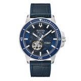 96A291 Reloj Bulova para hombre pulsera de cuero