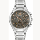 96A298 Reloj Bulova Curv de hombre banda de acero inoxidable 44mm
