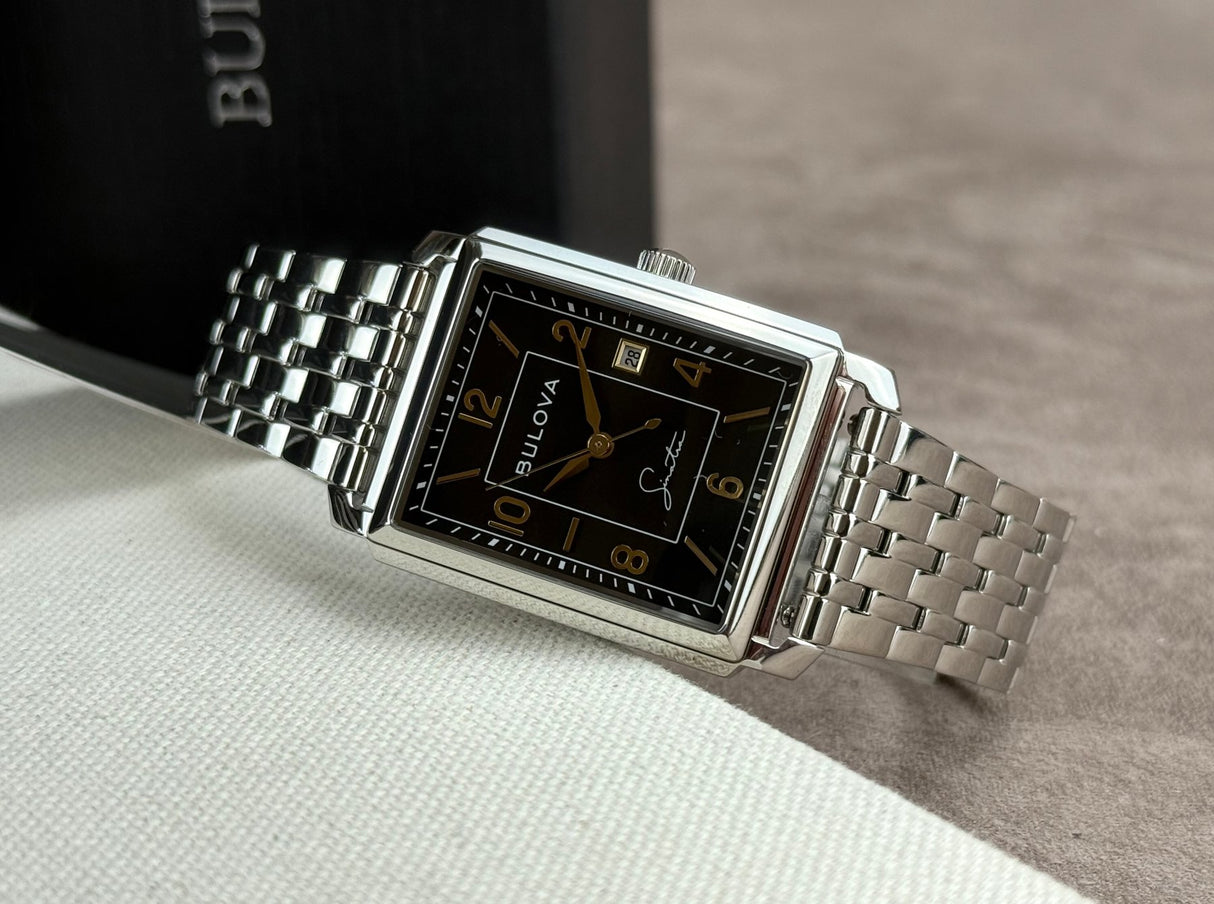 96B399 Reloj Bulova Frank Sinatra para hombre pulsera de acero inoxidable