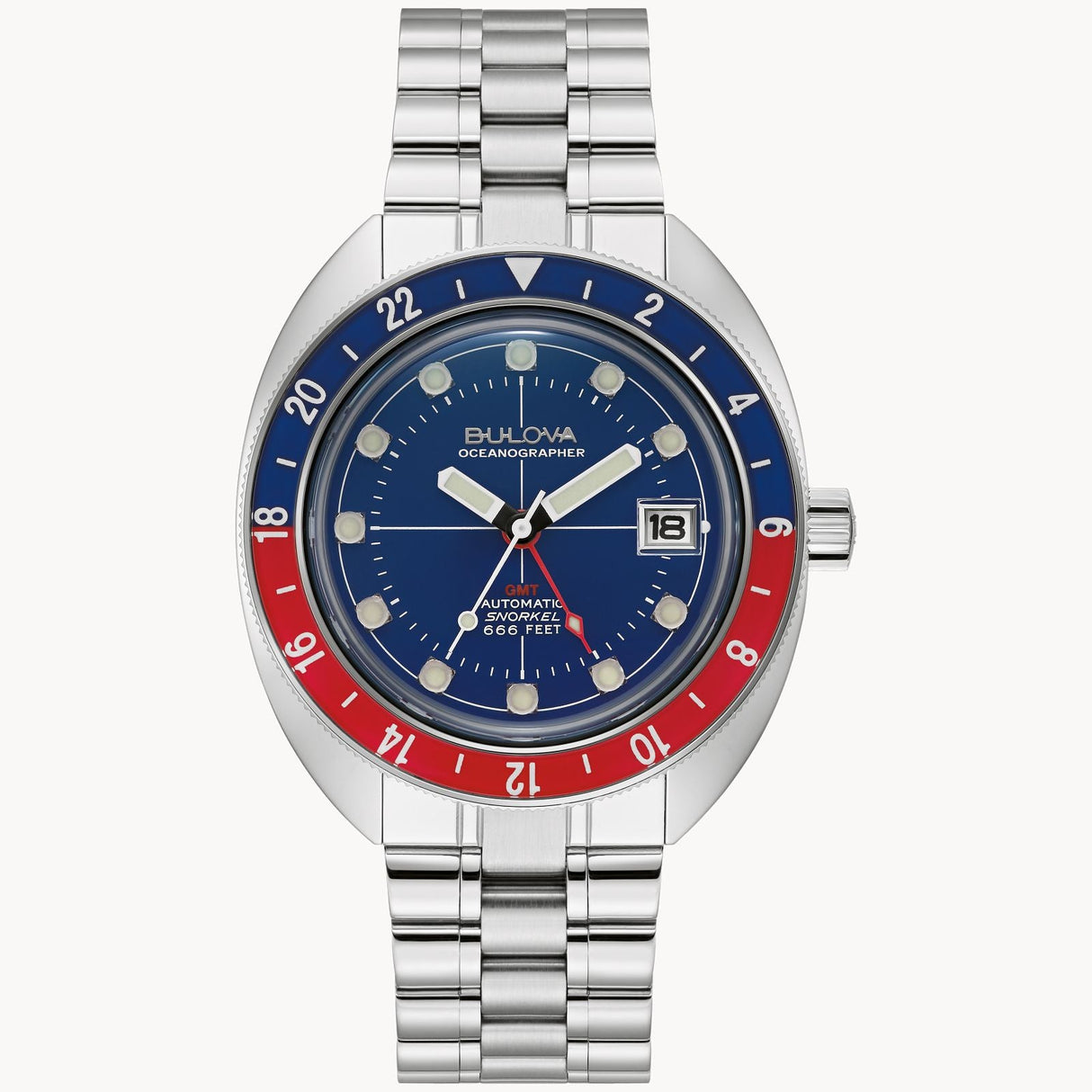 96B405 Reloj Bulova Oceanographer de caballero pulsera de metal