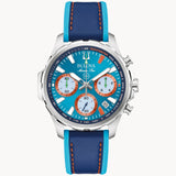 96B460 Reloj Bulova E1 Team Miami de caballero pulsera de cuero 43 mm