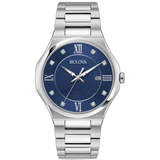 96D155 Reloj Bulova Classic de hombre correa de acero inoxidable 43 mm