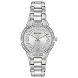 96L249  Bulova Reloj para Dama Cuarzo Plateado