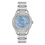 96L260 Reloj Bulova Crystal de mujer correa de metal
