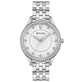 96L270  Bulova Reloj con Acento de Cristal para Mujer