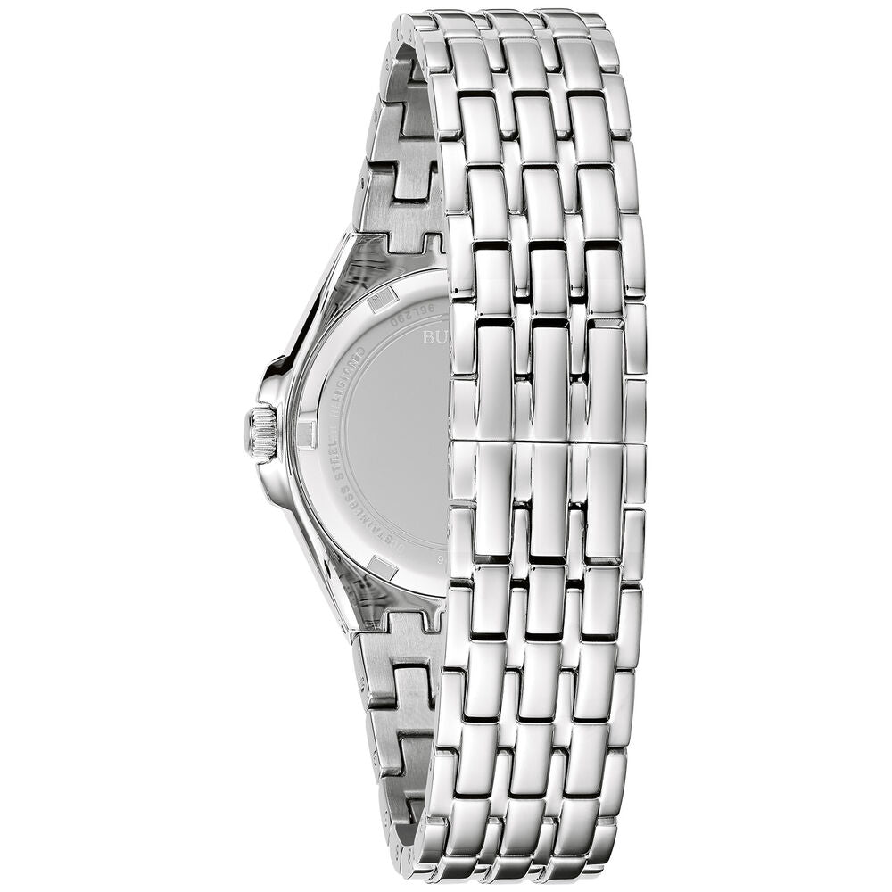 96L290 Reloj Bulova Crystal de mujer correa de metal