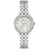 96L312 Reloj Bulova Crystal de dama pulsera de metal 29 mm