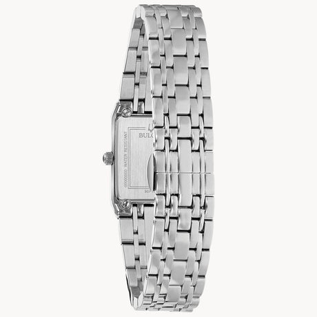 96P202 Reloj Bulova Quadra de dama banda de metal 20 mm