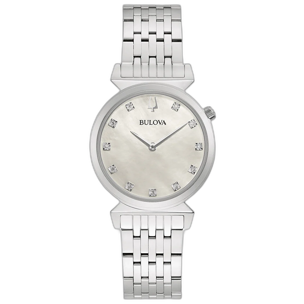96P216 Reloj Bulova Regatta de dama pulsera de metal 30mm