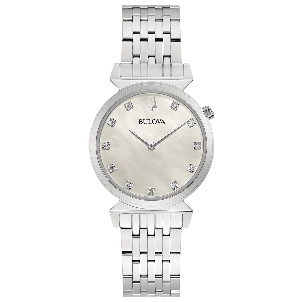 96P216 Reloj Bulova Regatta de dama pulsera de metal 30mm