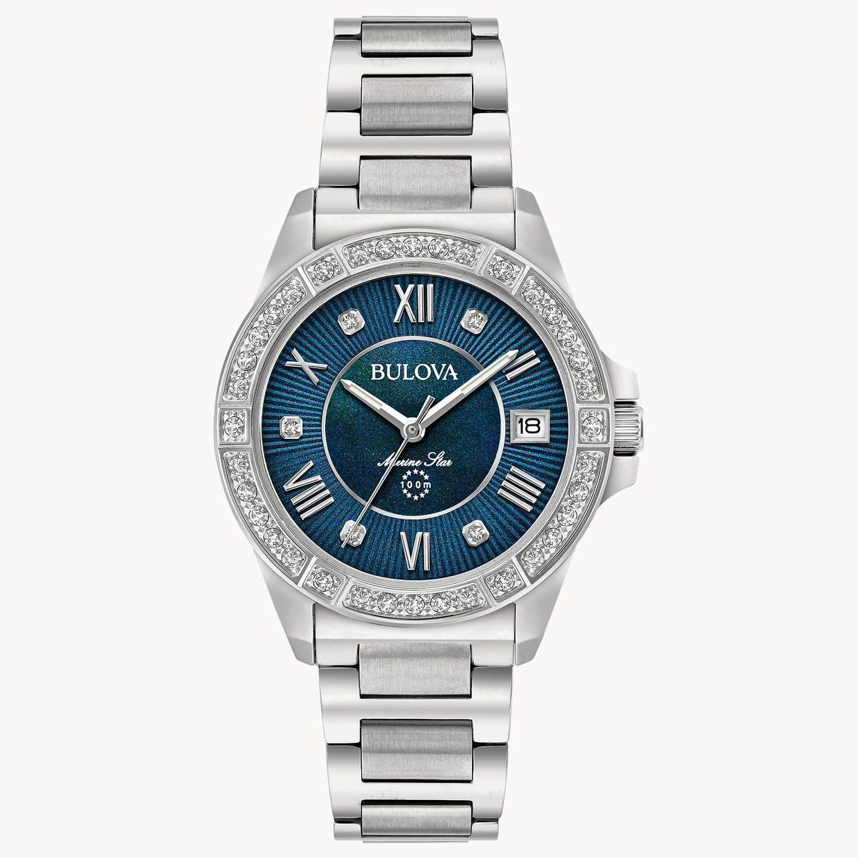 96R215 Reloj Bulova Marine Star de mujer correa de metal