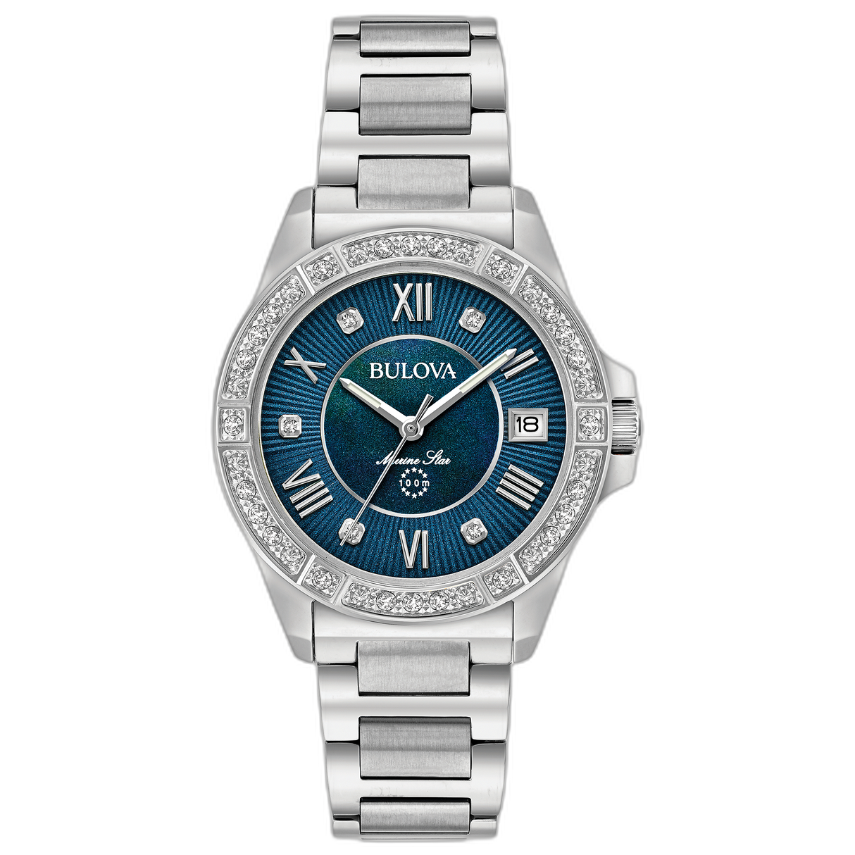 96R215 Reloj Bulova Marine Star de mujer correa de metal
