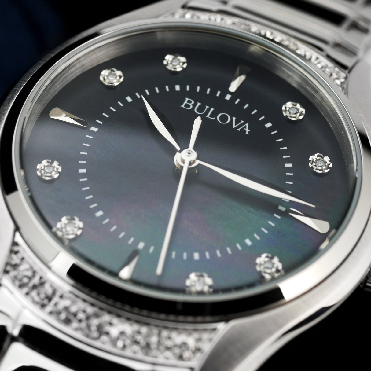 96R242 Reloj Bulova Diamond Classic de mujer correa de acero inoxidable 31 mm