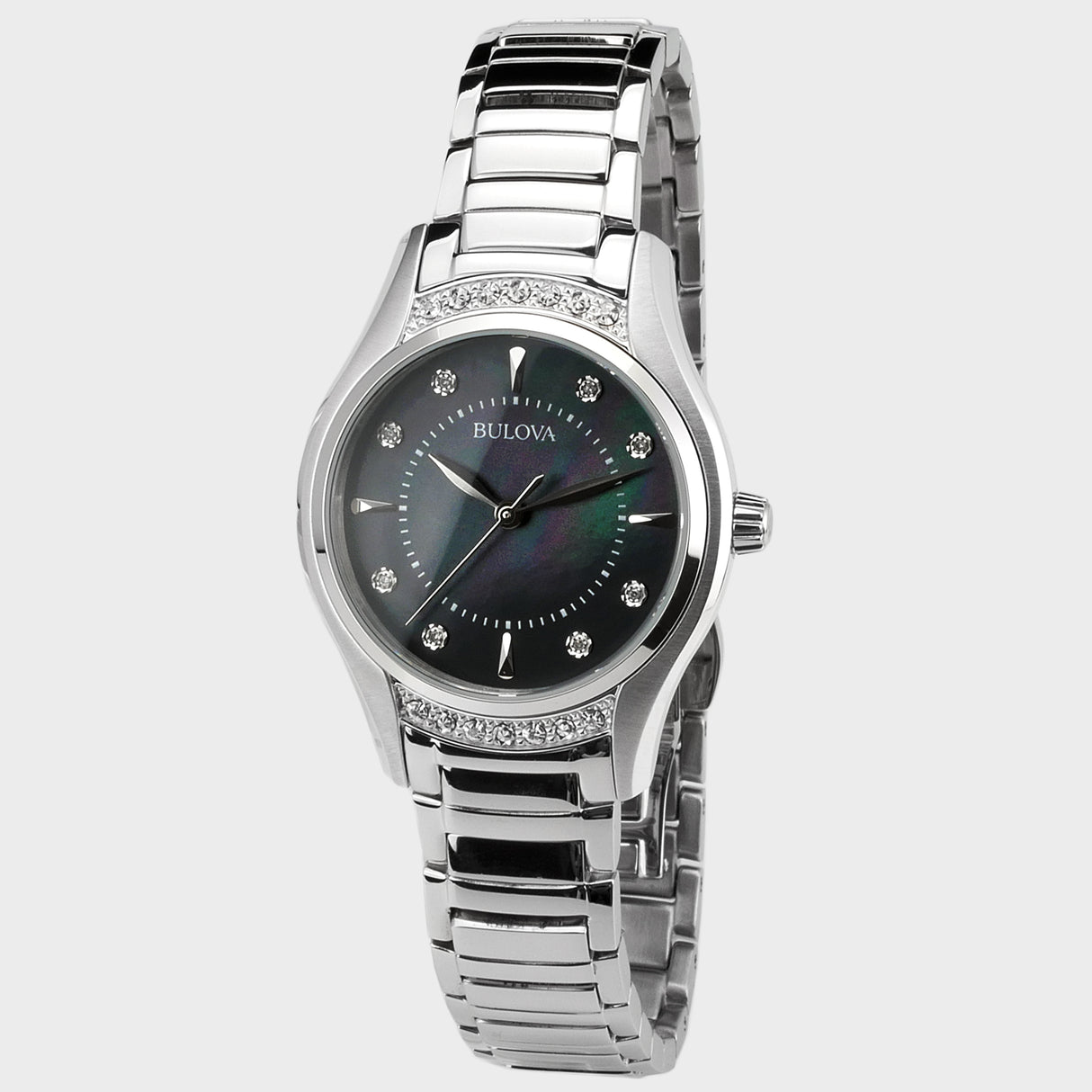 96R242 Reloj Bulova Diamond Classic de mujer correa de acero inoxidable 31 mm