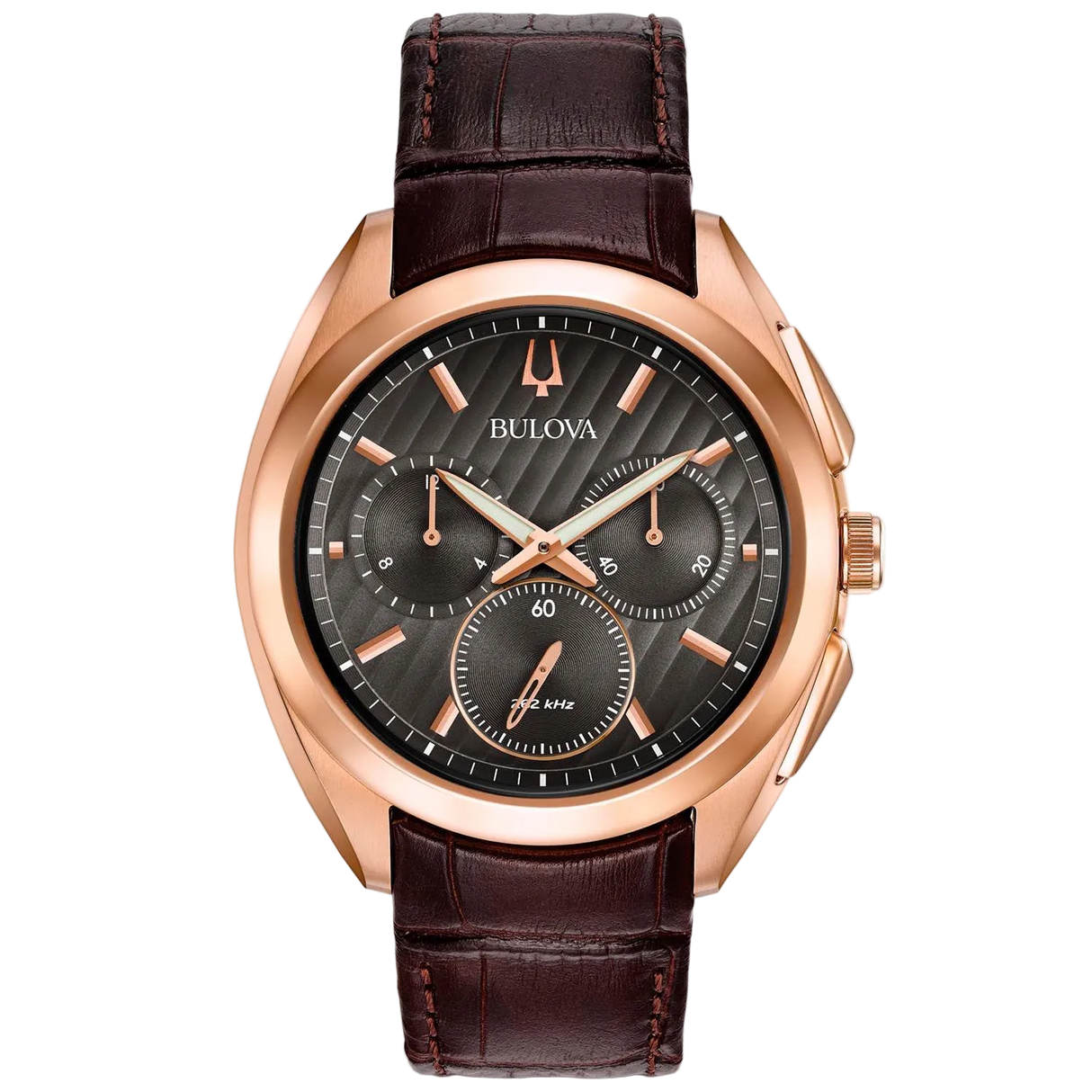 97A124 Reloj Bulova Curv de hombre correa de cuero