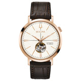 97A136 Reloj Bulova Aerojet de hombre correa de piel 41 mm