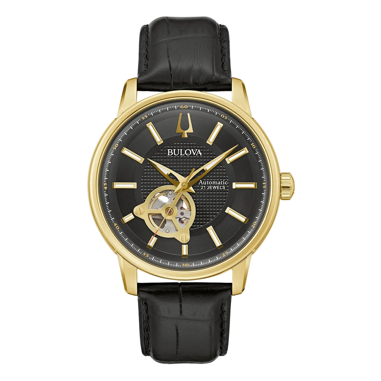 97A166 Reloj Bulova Wilton de hombre pulsera de cuero