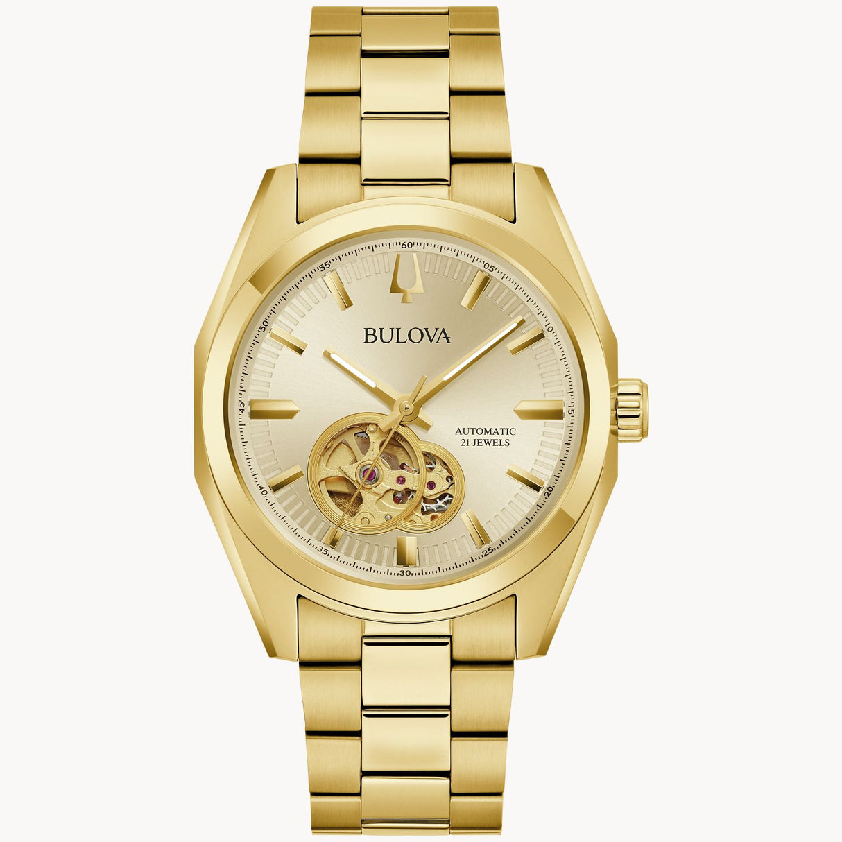 97A182 Reloj Bulova Surveyor de hombre banda de metal 39 mm