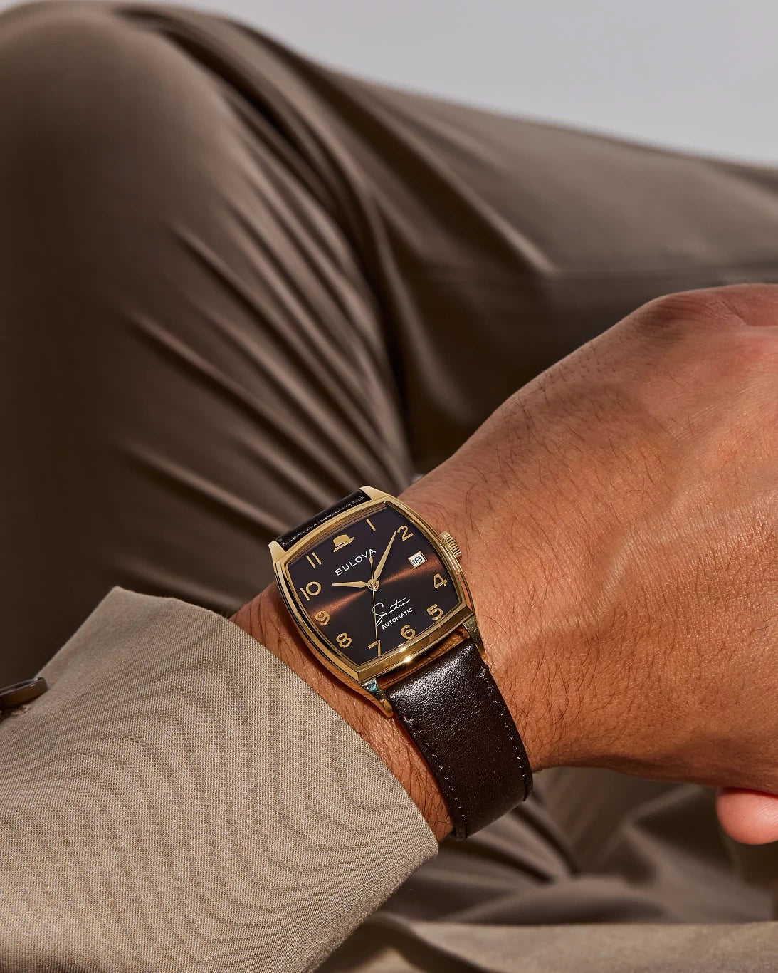 97B198 Reloj Bulova Frank Sinatra de hombre correa de cuero