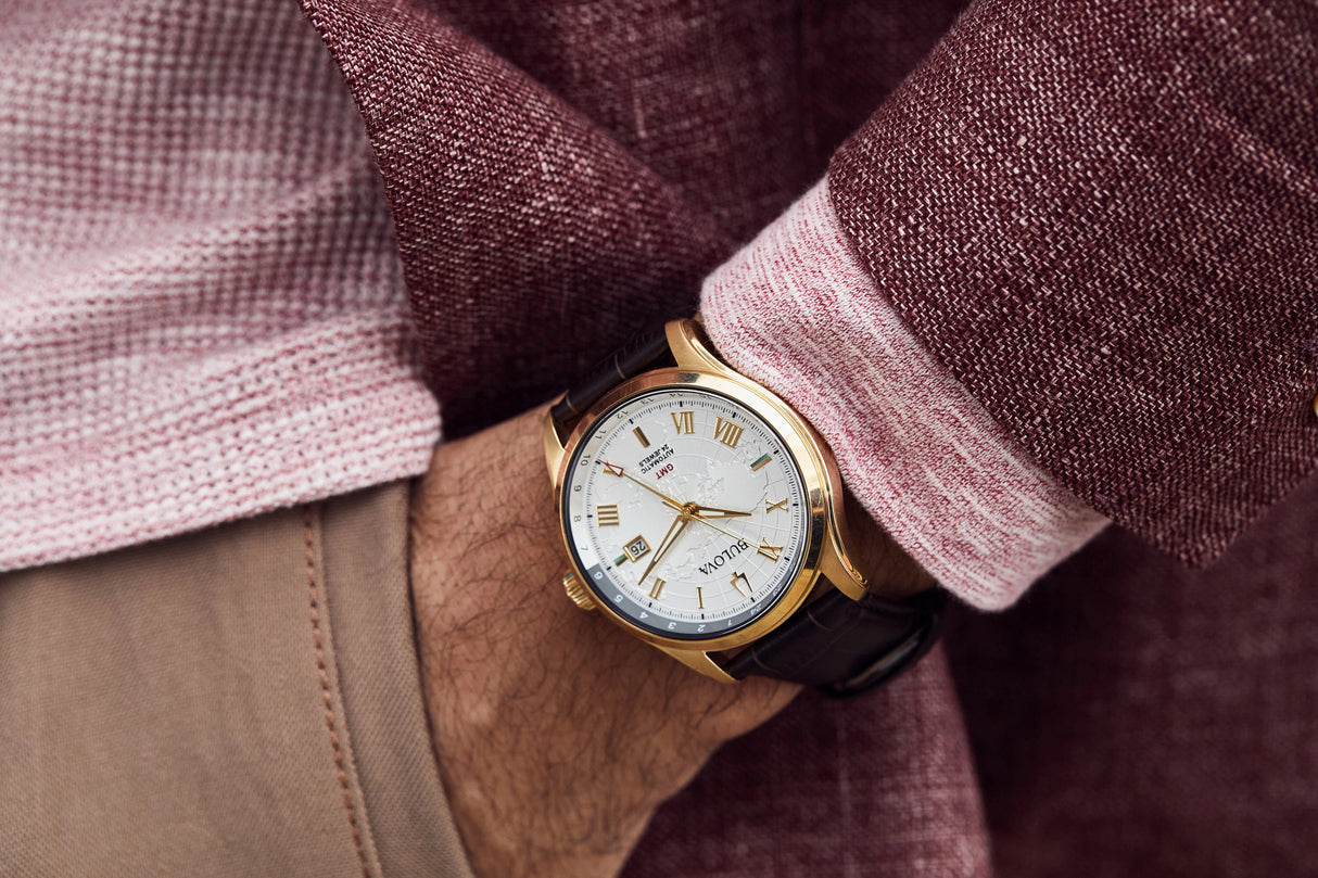 97B210 Reloj Bulova Wilton de hombre correa de piel