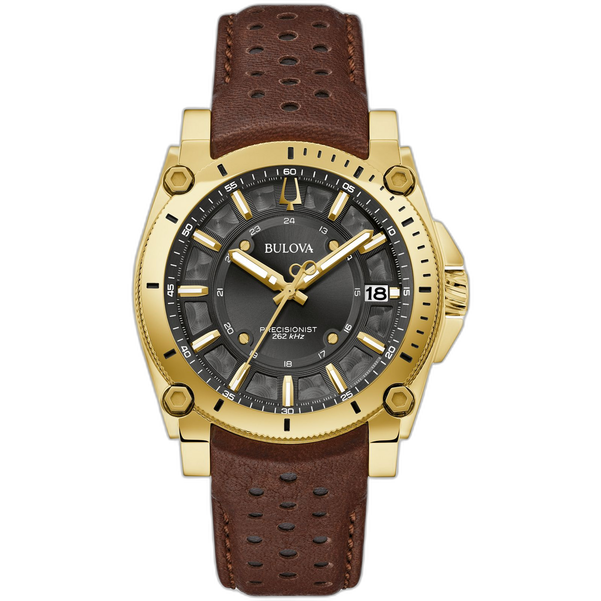 97B216 Reloj Bulova Icon de caballero pulsera de cuero 40 mm