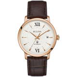 97B225 Reloj Bulova Hudson de caballero pulsera de piel 40mm