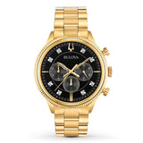 97D119 Reloj Bulova Diamond de caballero banda de metal