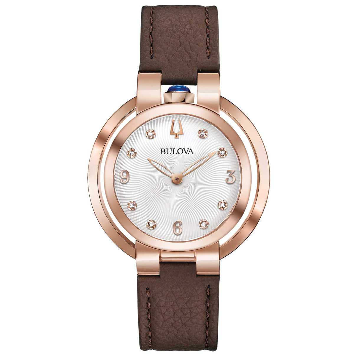 97P131 Reloj Bulova Rubaiyat de mujer correa de cuero