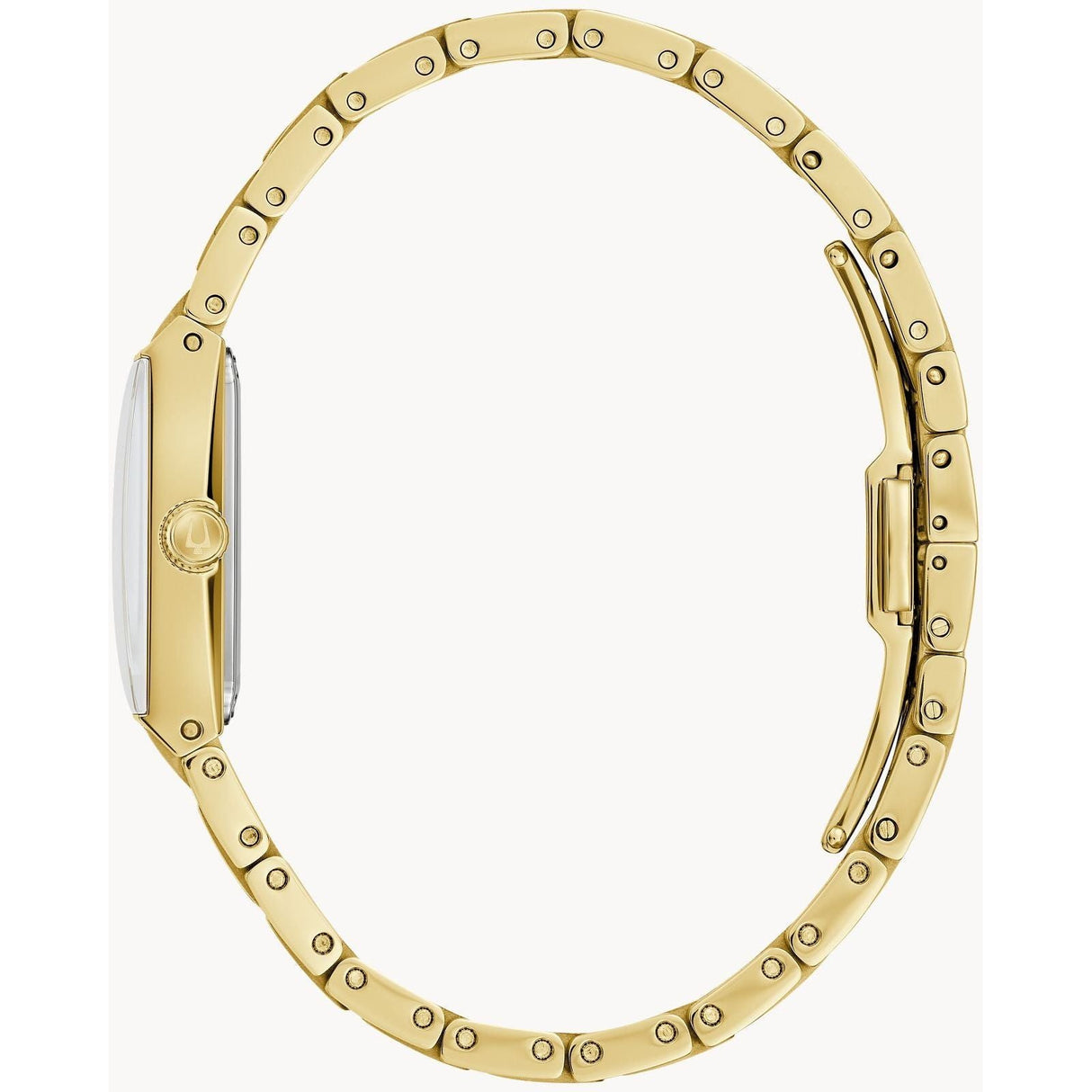 97P167 Reloj Bulova Quadra de dama banda de metal