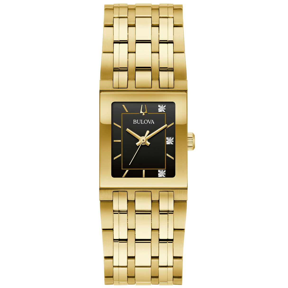 97P167 Reloj Bulova Quadra de dama banda de metal