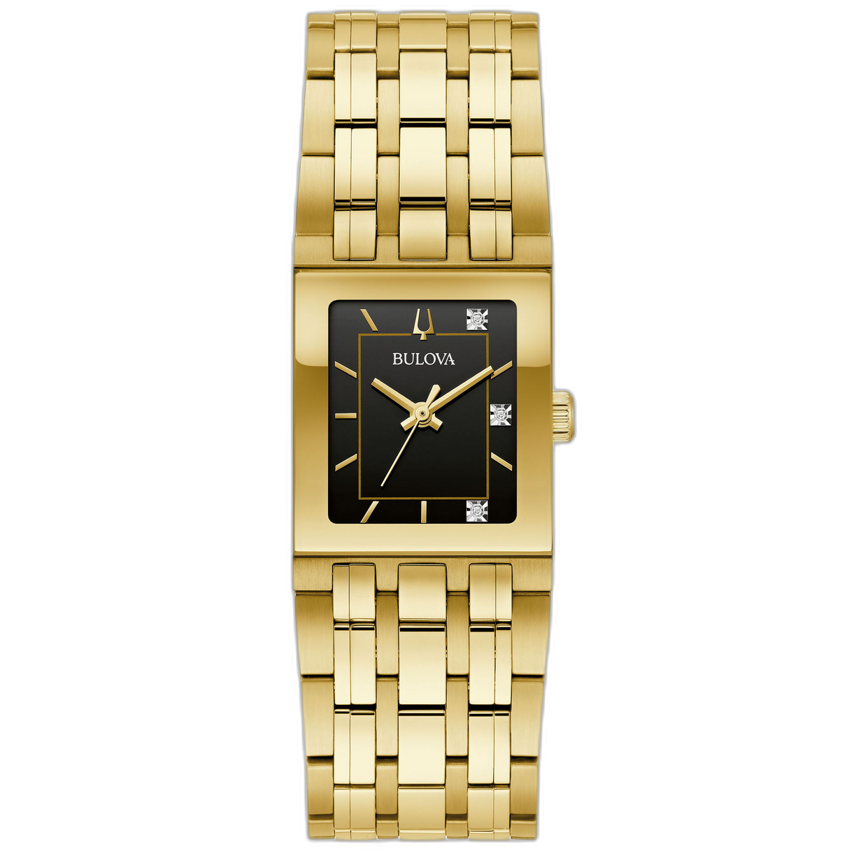 97P167 Reloj Bulova Quadra de dama banda de metal
