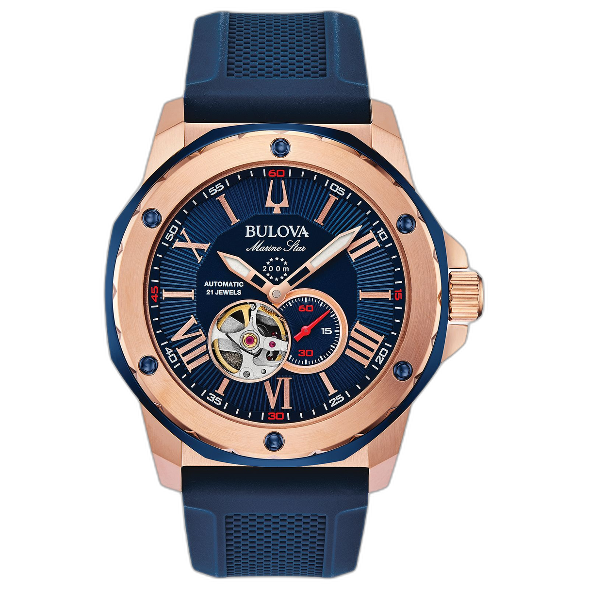 98A227 Reloj Bulova Marine Star de caballero pulsera de silicona