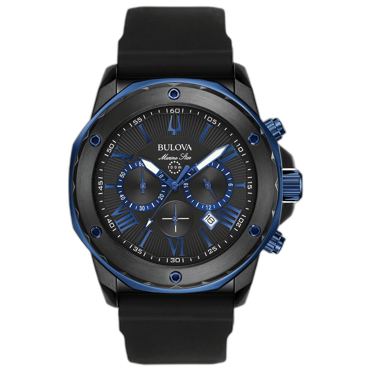 98B308 Reloj Bulova Marine Star de hombre pulsera de caucho 44 mm