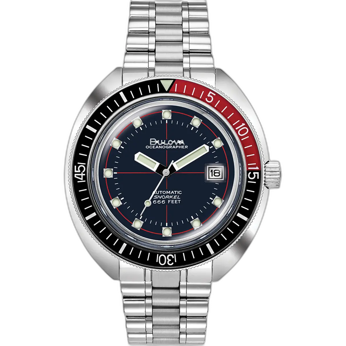 98B320 Reloj Bulova Oceanographer Devil Diver de hombre pulsera de metal 44 mm