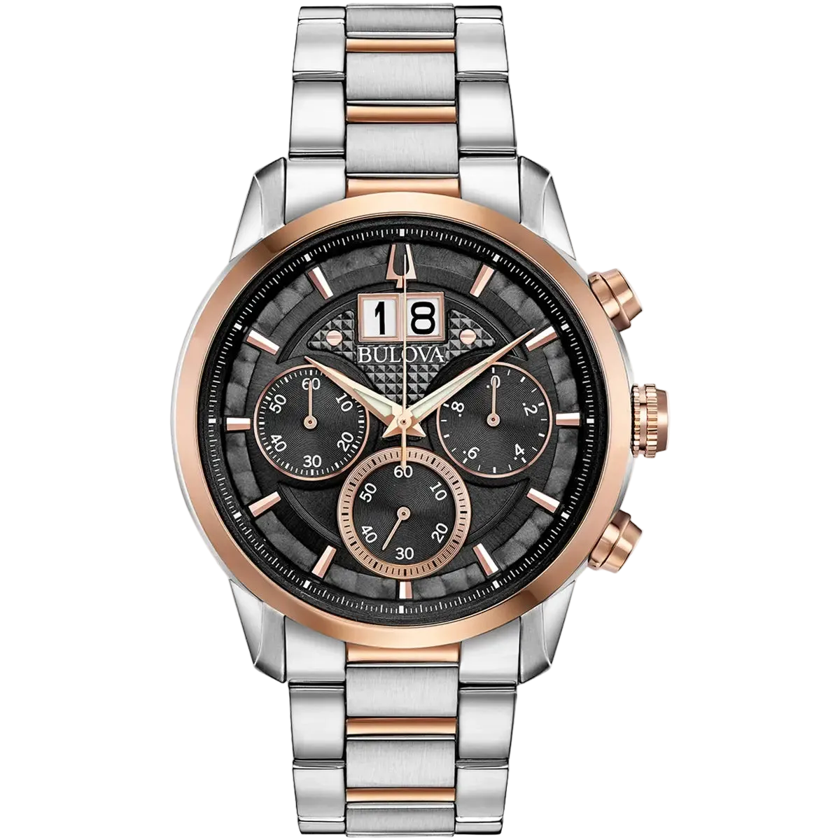 98B335 Reloj Bulova Sutton de hombre pulsera de metal 44 mm