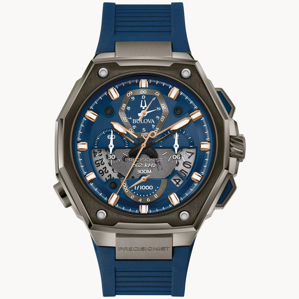 98B357 Reloj Bulova Precisionist  Edición 10 aniversario de hombre pulsera de resina 45 mm