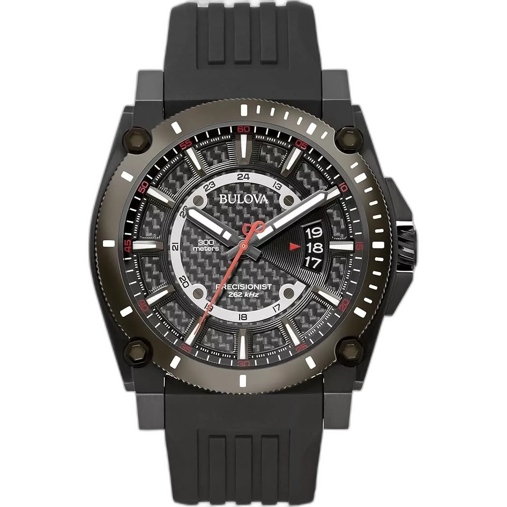 98B417 Bulova Precisionist de caballero pulsera de resina