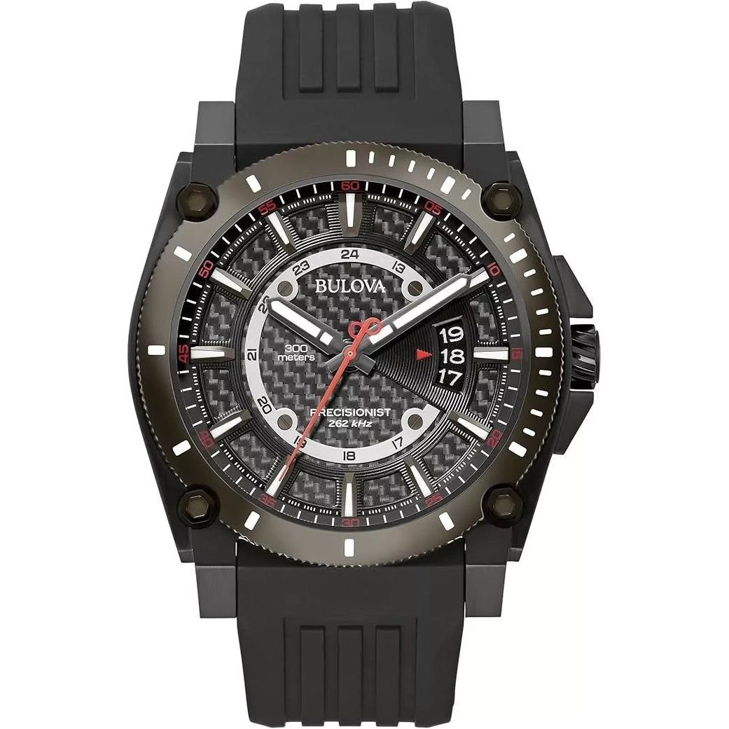 98B417 Bulova Precisionist de caballero pulsera de resina