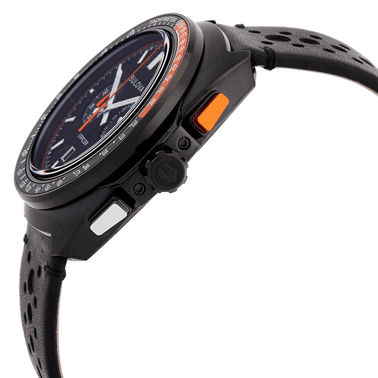 98B428 Reloj Bulova Racer Black correa de piel