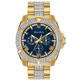 98C128 Reloj Bulova Crystal Octava de hombre pulsera de metal