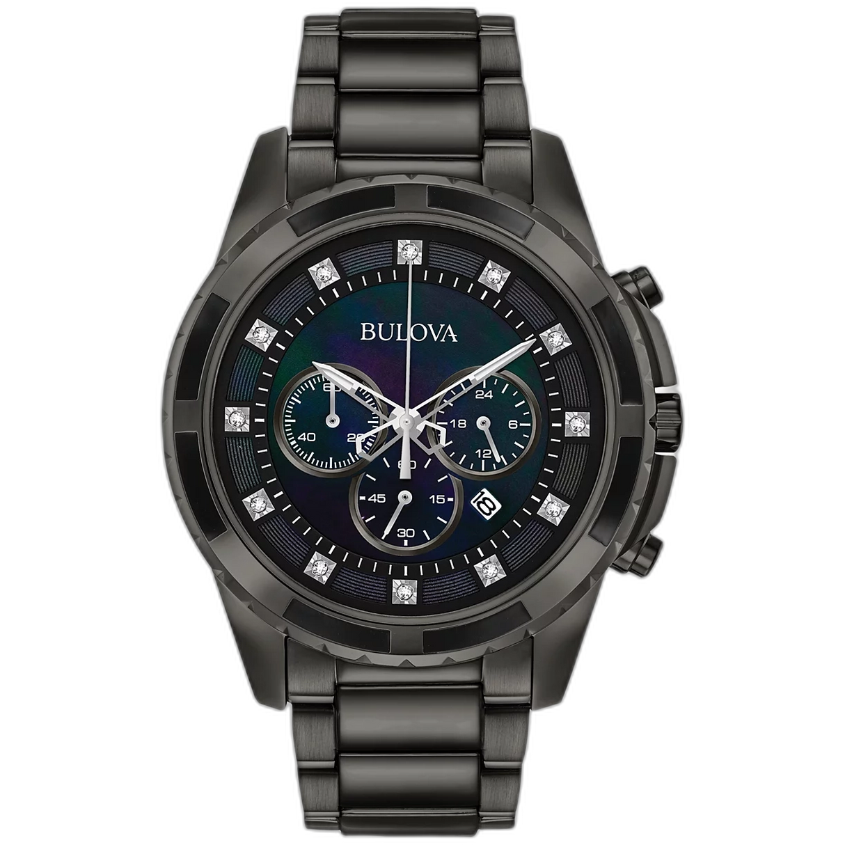 98D133 Reloj Bulova Diamond Accent de hombre pulsera de metal 44 mm