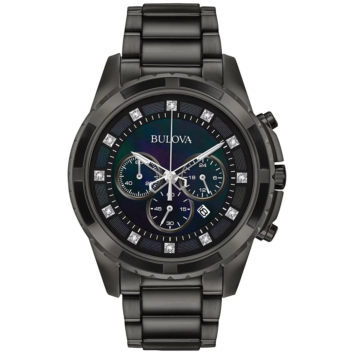 98D133 Reloj Bulova Diamond Accent de hombre pulsera de metal 44 mm