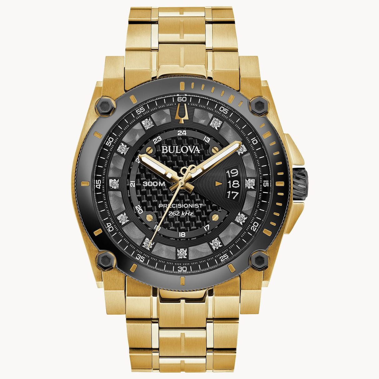 98D156 Reloj Bulova Icon de caballero pulsera de metal
