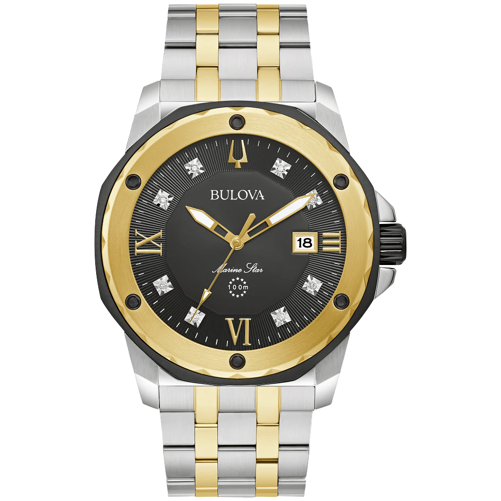 98D175 Bulova Marine Star Reloj para Hombre Pulsera de Metal Análogo