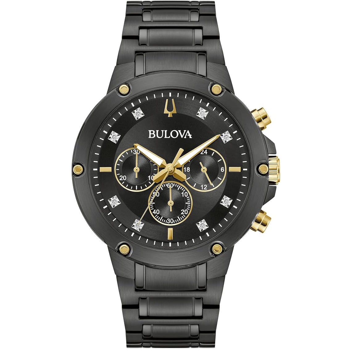 98D190 Reloj Bulova Diamond de caballero pulsera de metal