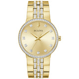 98K113 Reloj Bulova Crystal Dorado para Hombre